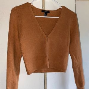 Mustard/brown hook cardigan sweater🤎